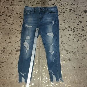 Cello Women's Distressed Blue Jeans